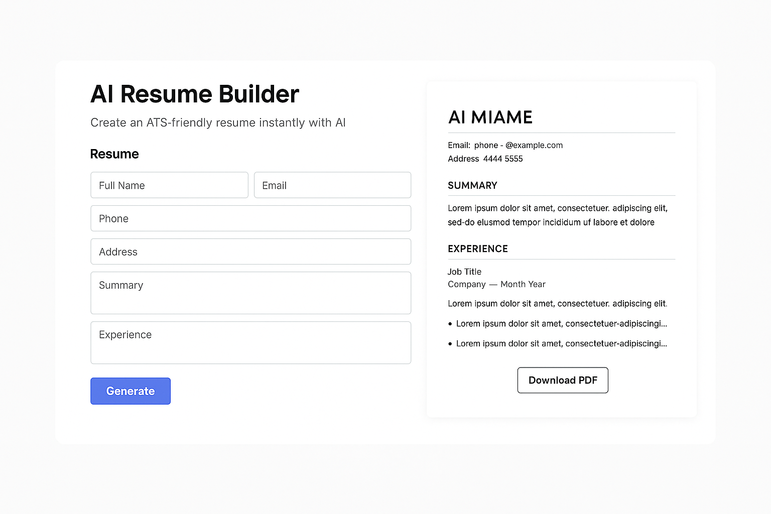 free best AI Resume Builders